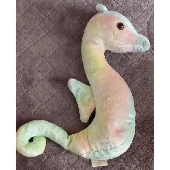 Ty Beanie Babies NEON the Seahorse 7" Beanbag Plush Stuffed Animal Toy - Picture 4 of 4